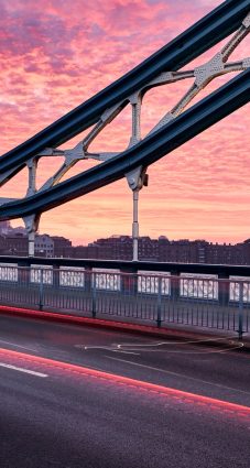 London at colorful sunrise